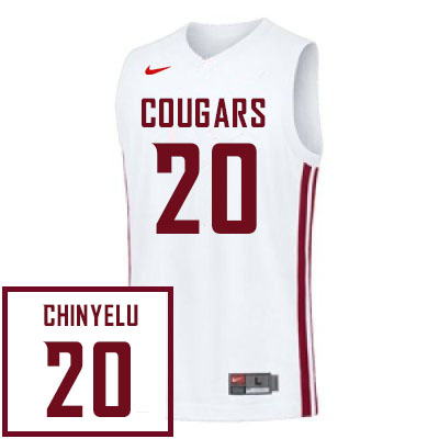 Men #20 Rueben Chinyelu Washington State Cougars College Basketball Jerseys Stitched Sale-White